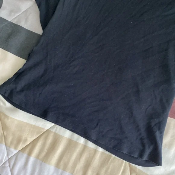 Scoop neck Black loose Long-Sleeve T-Shirt - Picture 13 of 17